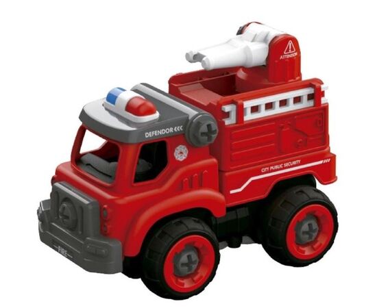 Машинка разборная на р/у "Сити-сервис пожарный грузовик" с пультом-шуруповертом