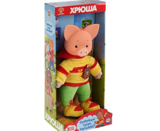 Музыкальная мягкая игрушка "Хрюша", 25 см