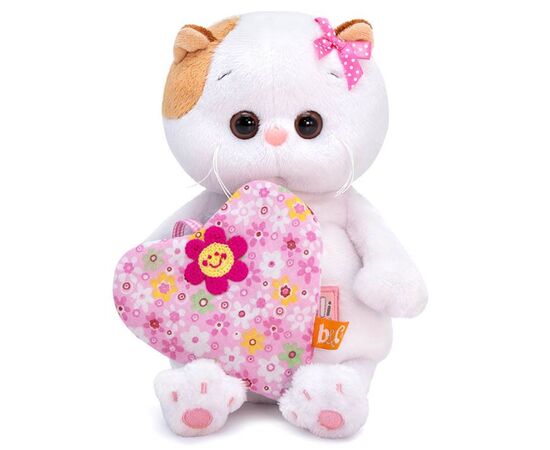 Мягкая игрушка BUDI BASA "Кошка Ли-Ли BABY с сердечком", 20 см