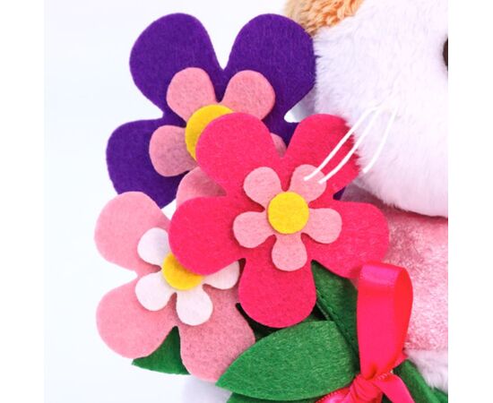 Мягкая игрушка BUDI BASA "Кошка Ли-Ли BABY с цветами из фетра", 20 см