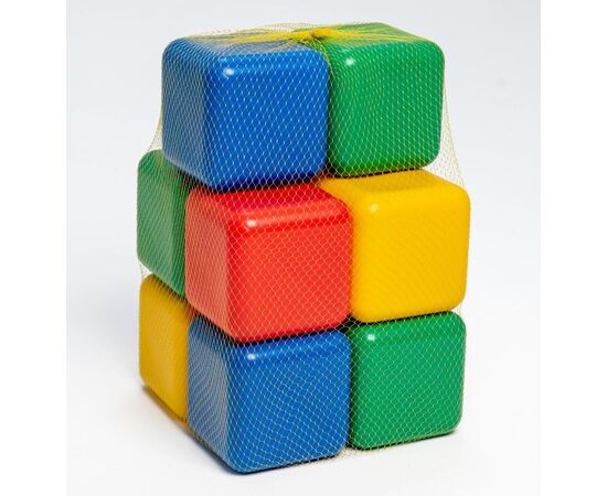 Набор больших цветных кубиков 12 см, 10 штук
