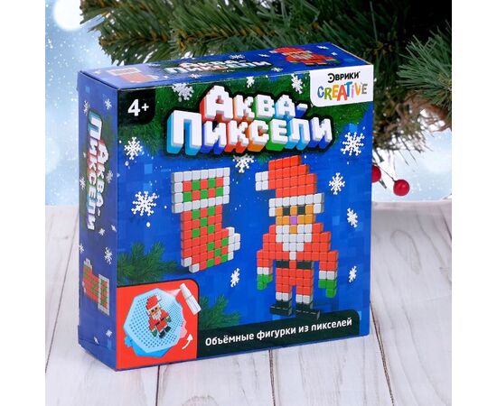 Аква-Пиксель "Дед мороз и носок", 200 деталей