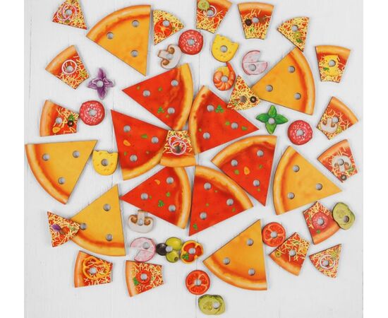 Игра пирамидка-пазл "Пицца", 48 деталей, 4 слоя