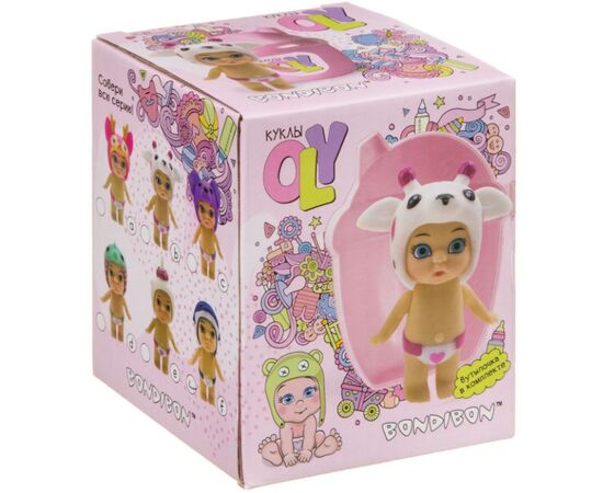 Кукла OLY в шапочке с животным и аксессуарами в поильнике, девочка-C