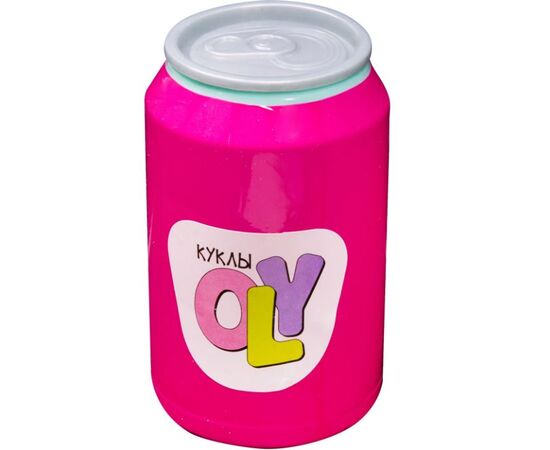 Кукла OLY в шапочке-ушанке с животным и аксессуарами, в банке, мальчик-C