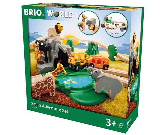 BRIO Деревянная железная дорога "Сафари" 26 элементов