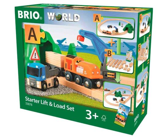BRIO  Погрузо-разгрузочный Ж/д набор, 19 деталей