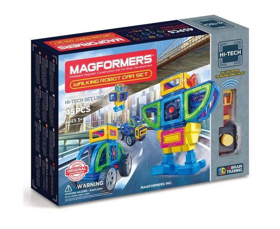 Магнитный конструктор MAGFORMERS " Walking Robot Car Set" 45 деталей