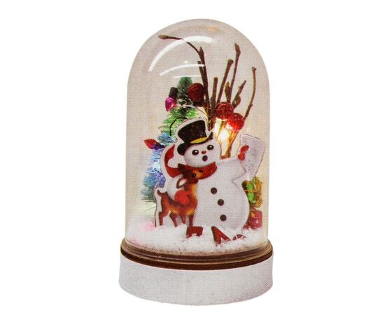 Создай ёлочное украшение "Снеговик с подарками" с подсветкой"