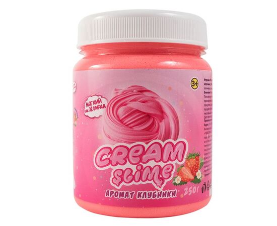 Флаффи слайм "Cream Slime", 250 гр, аромат клубники