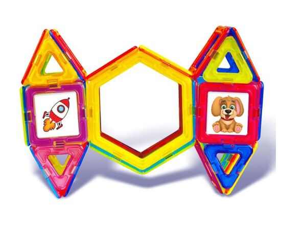 Магнитный конструктор "Magical Magnet", 38 деталей + карусель, матовый