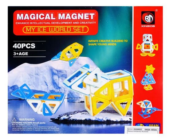 Магнитный конструктор Magical Magnet "Ледяной мир", 32 детали