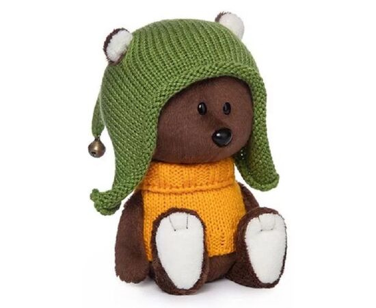 Мягкая игрушка BUDI BASA "Медведь Федот" в шапочке и свитере