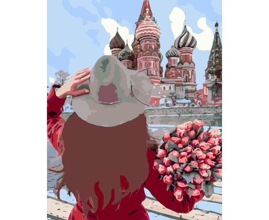 Роспись по холсту по номерам "В Москве"