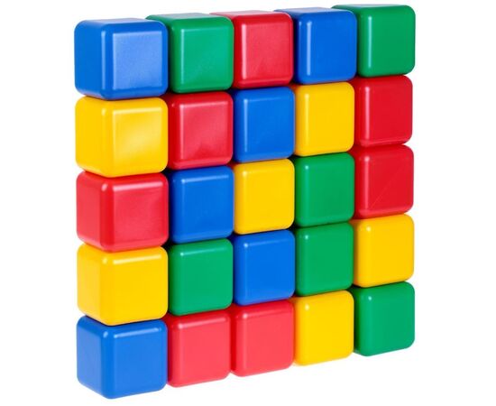 Набор цветных кубиков 12 см x 12 см, 25 штук