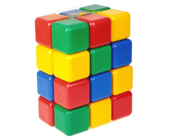Набор цветных кубиков 12 см x 12 см, 25 штук