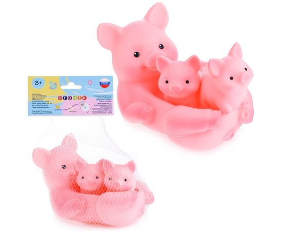 Игрушка резиновая "Свинка с поросятами"