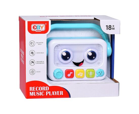 Музыкальная игрушка для малышей "Магнитофон" на батарейках