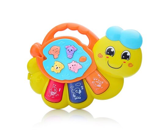 Музыкальная игрушка-пианино для малышей "Гусеница" на батарейках