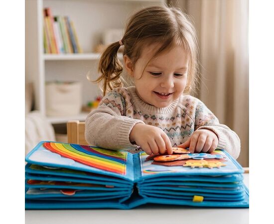 Мягкая развивающая книга из фетра "Дружная семейка"