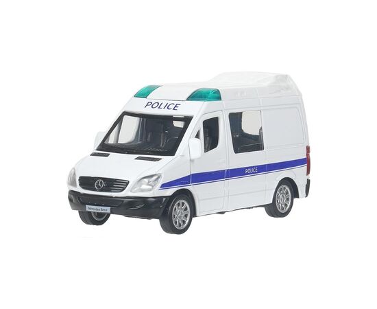 Машина сувенирная "Mercedes-Benz Sprinter Полиция", металл, 11 см, двери, инерция