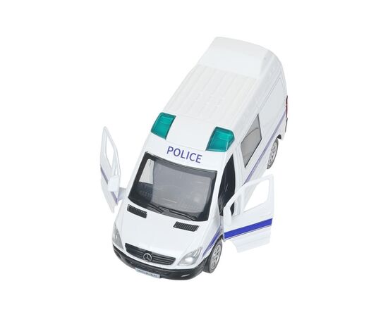 Машина сувенирная "Mercedes-Benz Sprinter Полиция", металл, 11 см, двери, инерция