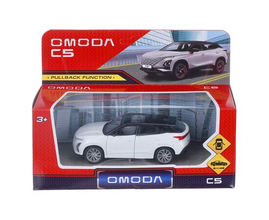 Машина сувенирная "Omoda C5", металл, 10,5 см, двери, инерция, белый