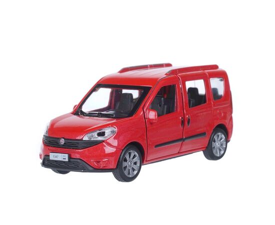 Машина сувенирная "Fiat Doblo", металл, 12 см, двери, багажник, инерционная, цвет красный