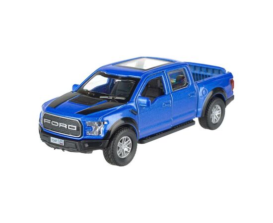 Машина сувенирная "Ford F-150 Raptor", металл, 12 см, двери, багажник, инерция, синий