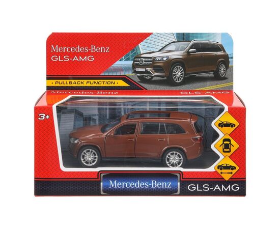 Машина сувенирная "Mercedes-Benz GLS Class AMG", металл, 12 см, двери, багажник, инерция, бронзовый