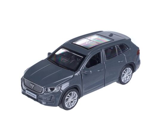 Машина сувенирная "Geely Monjaro", металл, 12 см, двери, капот, багажник, инерция, темно-серый