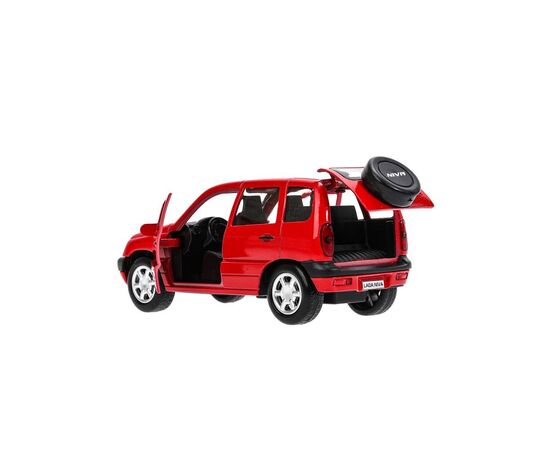 Машина сувенирная "LADA NIVA", металл, 12 см, двери, багажник, инерционная (красная)