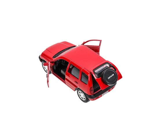 Машина сувенирная "LADA NIVA", металл, 12 см, двери, багажник, инерционная (красная)