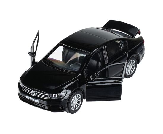 Машина сувенирная "Volkswagen Passat", металл, 12 см, двери, багажник, инерционная, черный