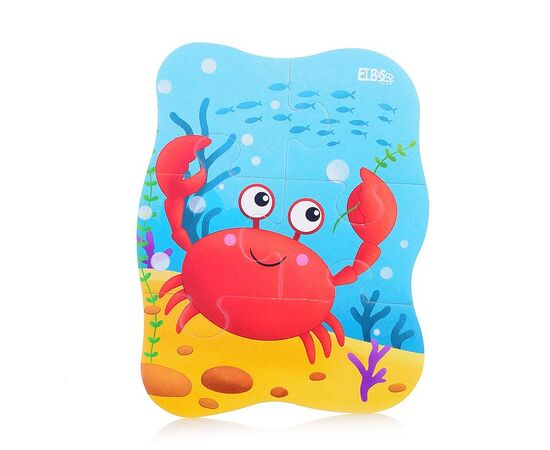 Мягкие крупные пазлы "Морские жители", 4 пазла