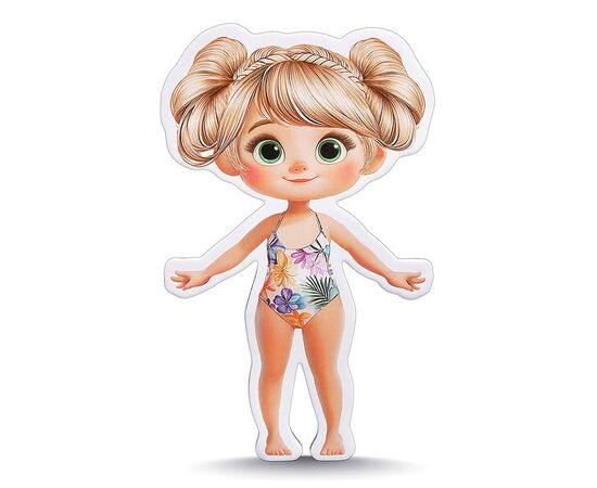 Магнитный игровой набор 3 в 1 "Анюта", одежда, наклейки, раскраска