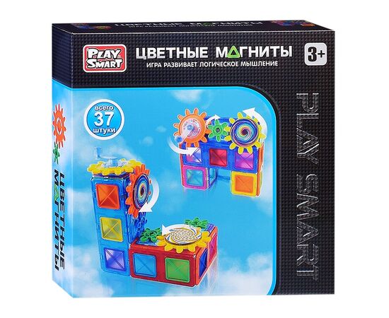 Конструктор магнитный "Цветные магниты"
