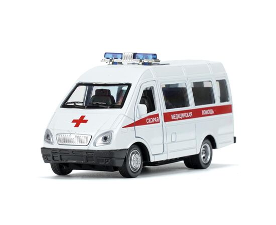 Машина металлическая ГАЗ газ-3221 "газель" СКОРАЯ длина 12,2 см