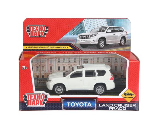 Машина металлическая "Toyota Land Cruiser Prado" цвет белый, 10,5см