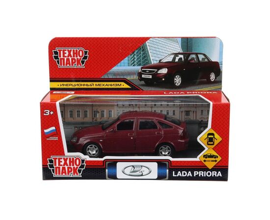 Машина металлическая LADA PRIORA 12 см, бордовый перламутр