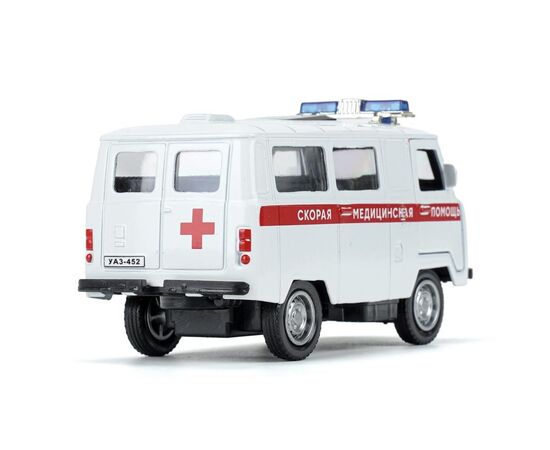 Машина металлическая "УАЗ-452 "буханка" Скорая" со светом, звуком, 10,5 см