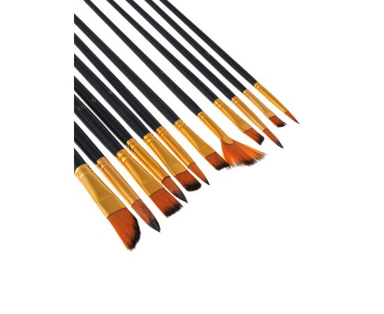 Кисти для рисования Calligrata, синтетика, 12 штук