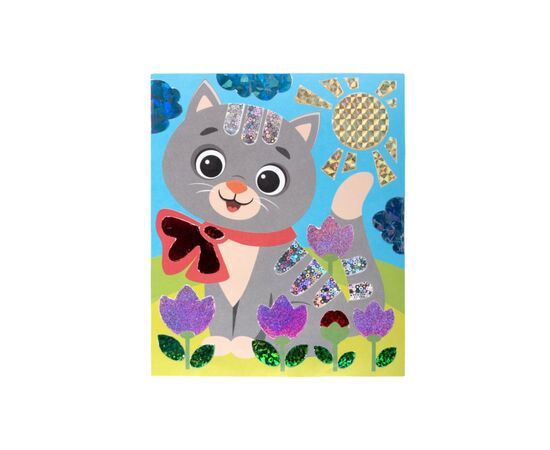 Аппликация фольгой "Котенок" 14 × 16,5 см