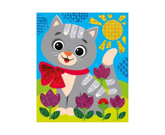 Аппликация фольгой "Котенок" 14 × 16,5 см