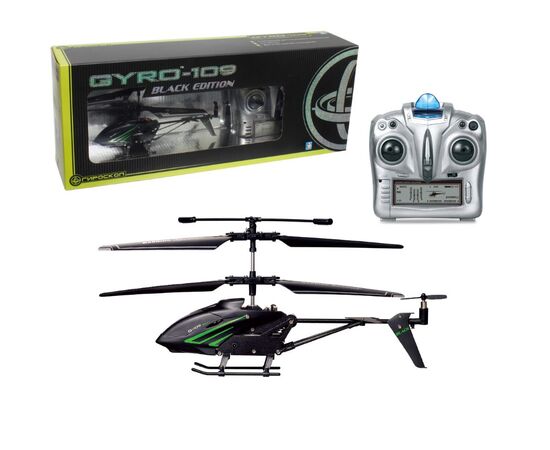 GYRO-109 Black Edition вертолет с гироскопом, 3 канала 18,5см USB-зарядка