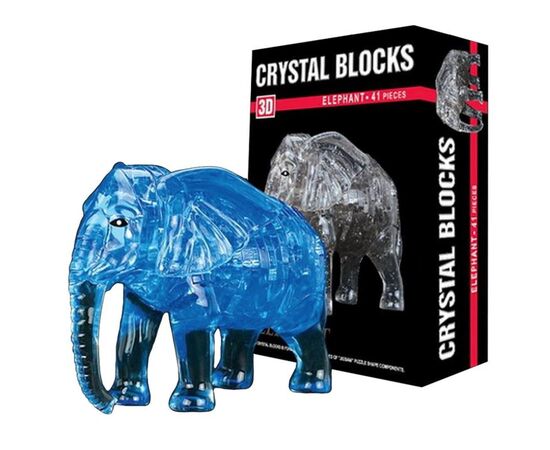 Кристаллический 3D пазл "Слон", 41 деталь