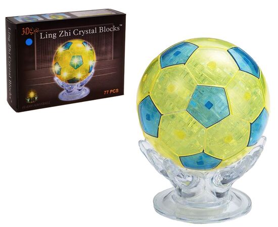 Кристаллический 3D пазл со светом "Мячик на подставке", 77 деталей
