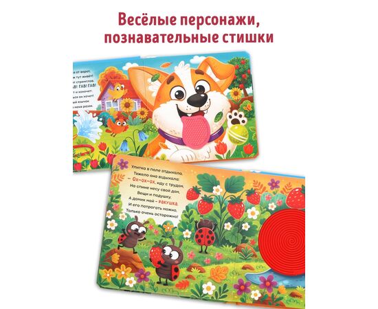 Тактильная книга «Потрогай и погладь. На ферме», 7 вставок