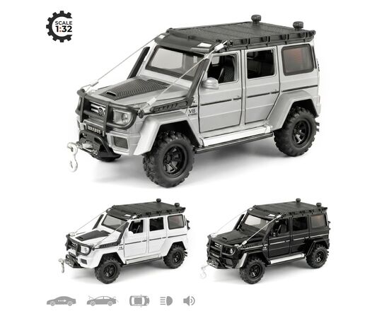 Машинка металлическая "Mercedes-Benz G-Class Brabus G550" со светом, звуком