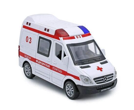 Машинка металлическая "Mercedes-Benz Sprinter: Скорая помощь", 15 см